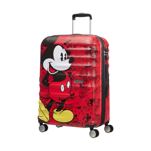 American Tourister Disney Wavebreaker Valise rigide de taille moyenne - Mickey Comics Rouge