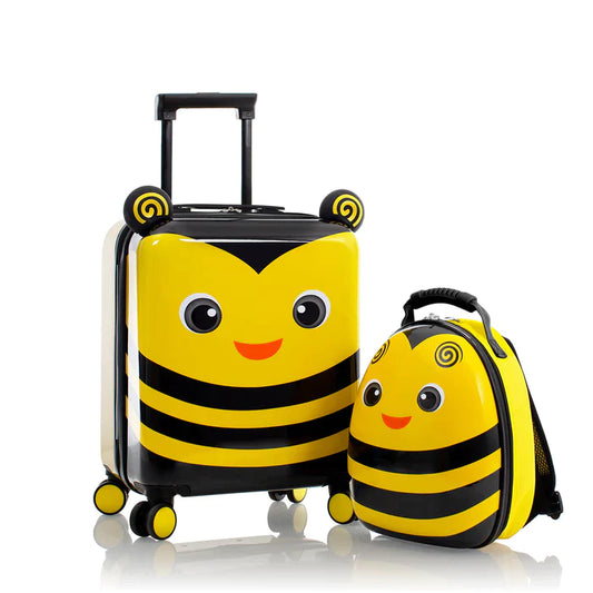 Ensemble de bagages et sac à dos rigides pour enfants Heys Super Tots - Bumble Bee