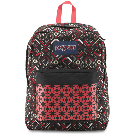 JanSport SuperBreak Backpack - Coral Dusk Tribal Mosaic