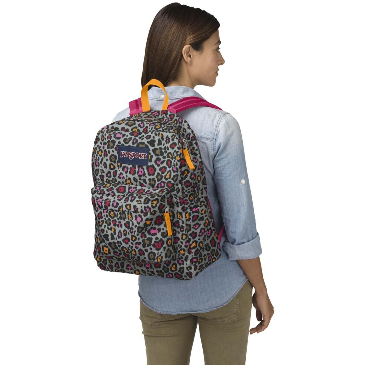 Sac à dos JanSport SuperBreak - Lapin Gris Lucy Léopard