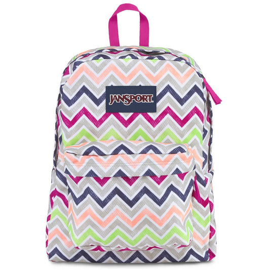 Sac à dos JanSport SuperBreak - Cyber ​​Pink Summer Chevron