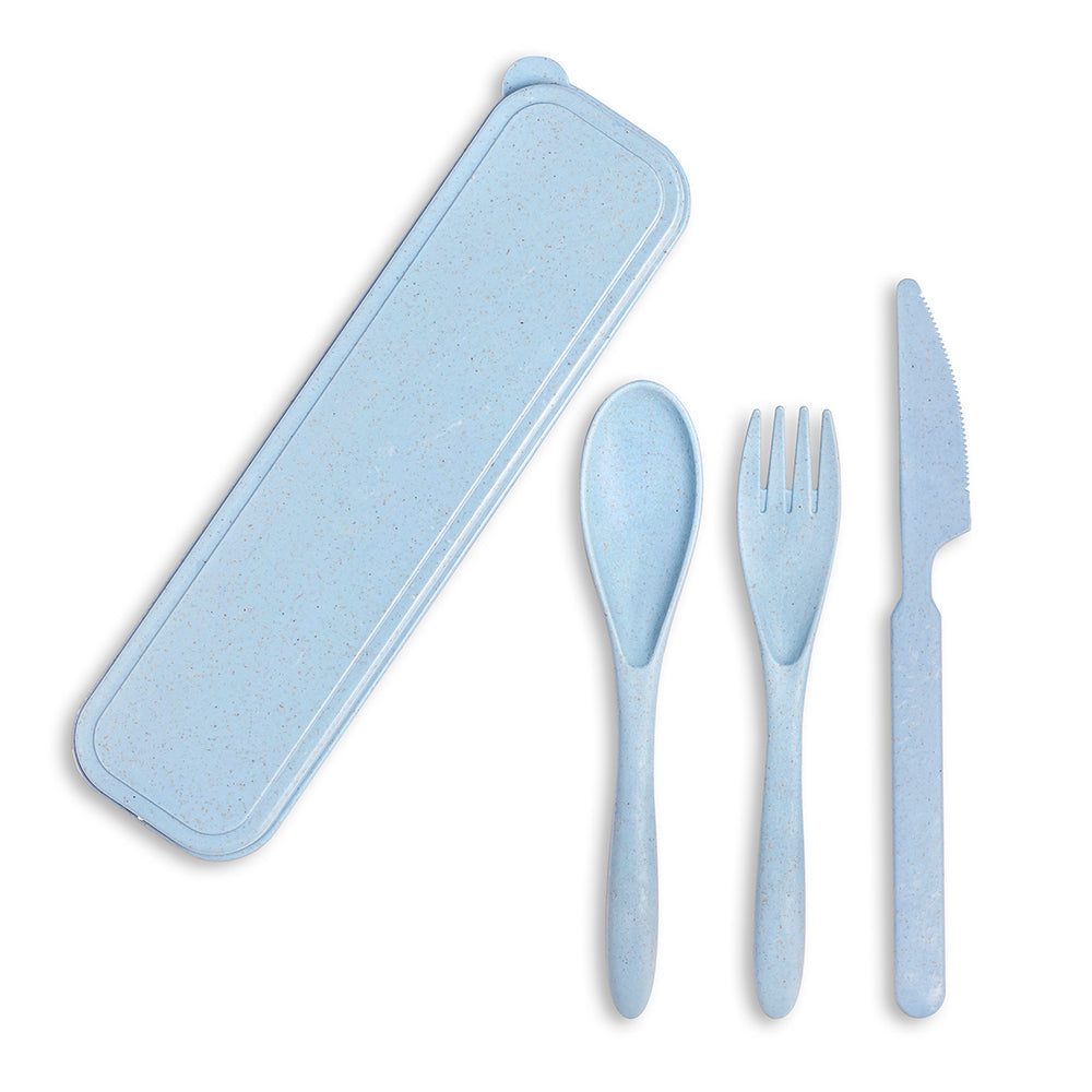 Execo 3 Piece Biodegradable Utensils Set - Light Blue